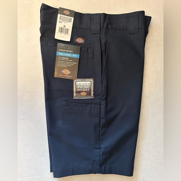 Dickies Flex mens dark Navy relaxed fit work wrinkle resist shorts Sz-30 NWT V5 - Picture 8 of 14